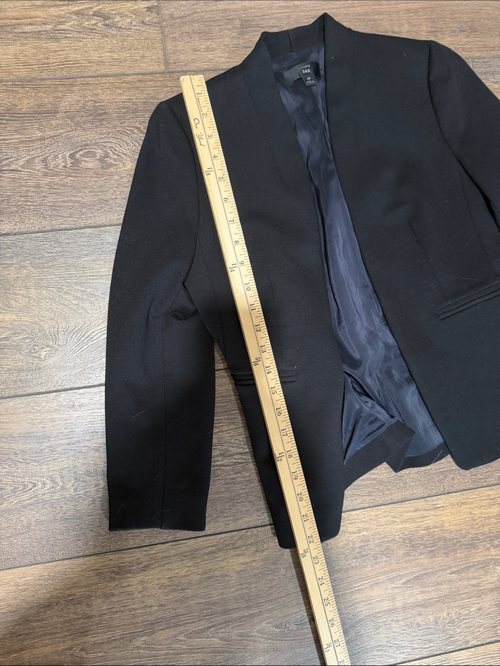 J.crew Black Women's Tailored Open-Front Blazer Jacket 4P - Picture 7 of 7